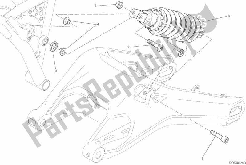 All parts for the Sospensione Posteriore of the Ducati Scrambler Classic Brasil 803 2016